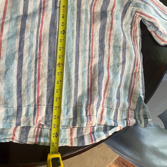 L.L. Bean Women's Linen Striped Beach Hoodie Large - Picture 8 of 8